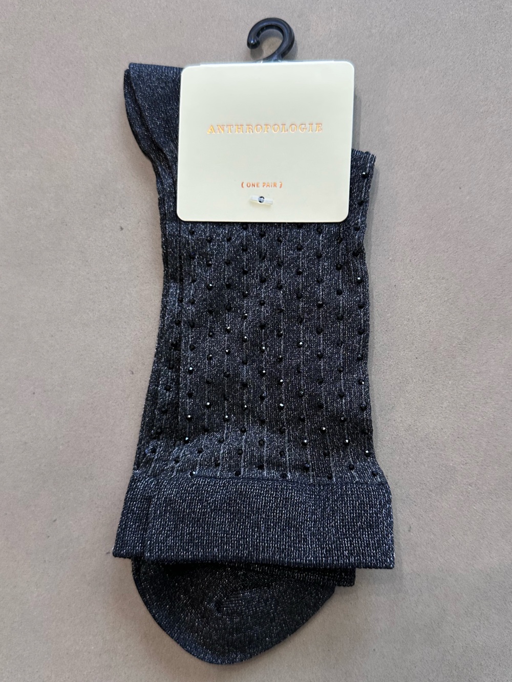 Women’s Sparkle Crew Socks - Black